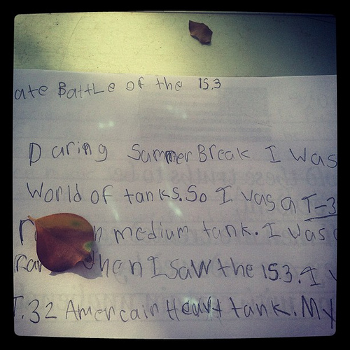 Mr B this is for you...  He is writing about y'all's tank adventures!