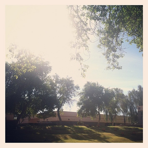 Waiting for parent/teacher conference.