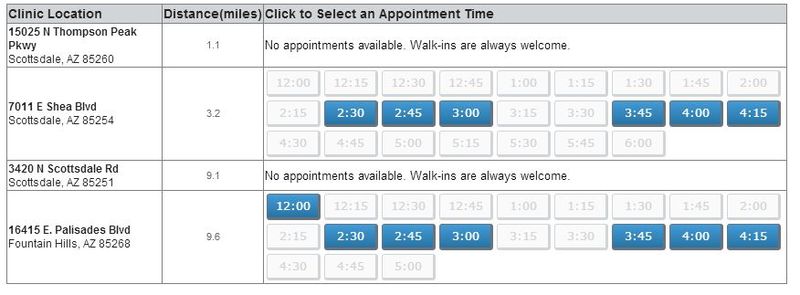 Walgreens  #HealthcareClinic - Appointment Options
