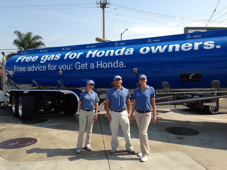 Free Gas for Honda Drivers!