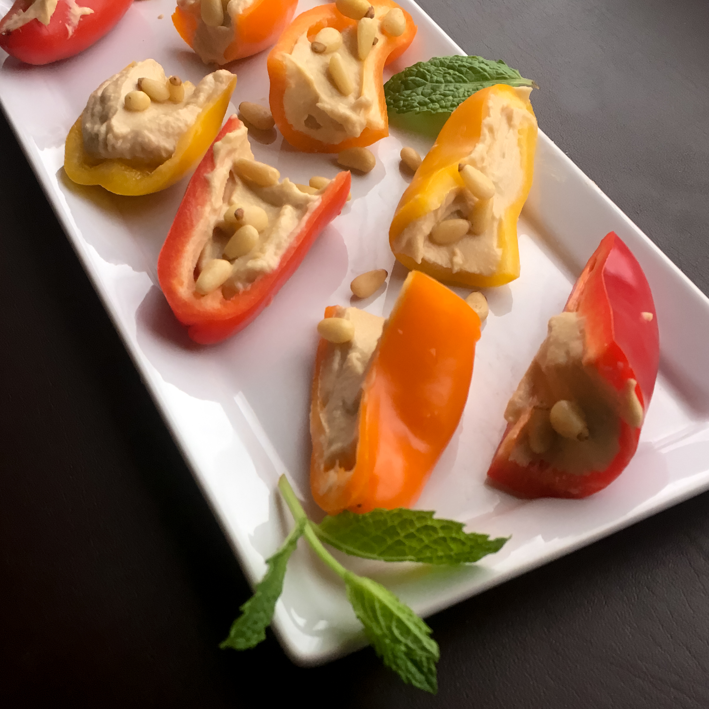Recipe: Sweet Peppers with Hummus Appetizers