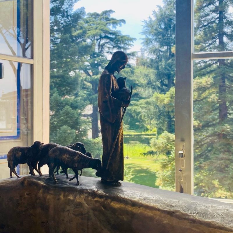The Good Shepherd – sculpture by Rudolf Marschall, on display in the Vatican Museum
