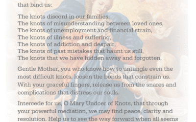 Mary, still Undoer of Knots – Free Printable Holy Card